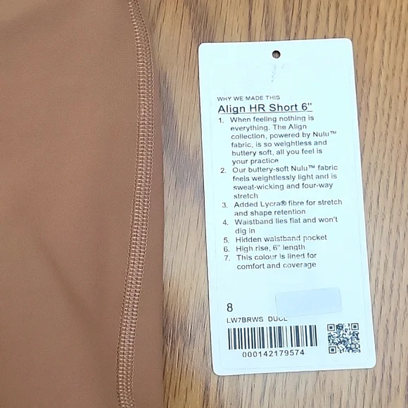 ❌️❌️❌️SOLD❌️❌️❌️NWOT lululemon Align HR Shorts 6"/ 8 - Picture 6 of 10